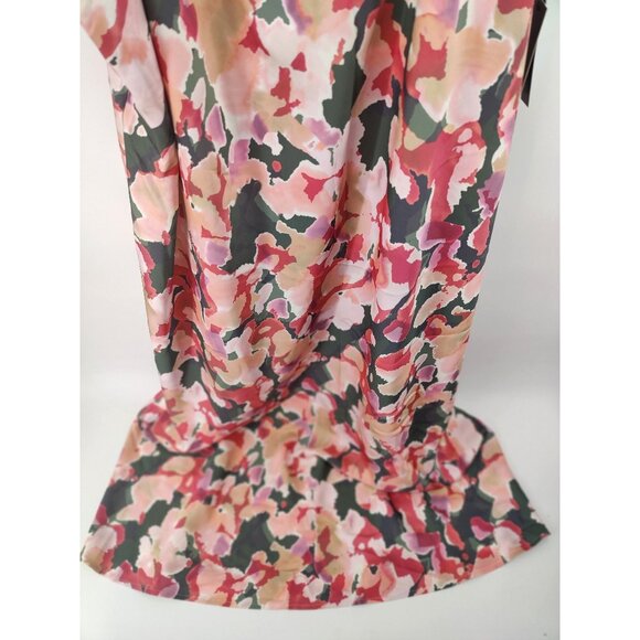 New Eloquii Bias Cut Slip Colorful Strappy Maxi Dress Size 26 - Picture 6 of 9